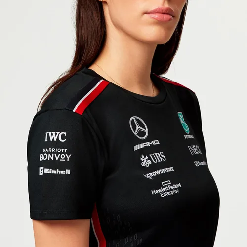 Vista 9 de Mercedes AMG Petronas Formula One Team - Camiseta para mujer 2023 Team - Negro - Talla: XL
