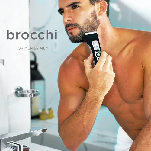 Vista 8 de Cortex International Brocchi - Herramienta de aseo y recorte, recortadora de barba para hombres, herramienta de aseo eléctrica digital, maquinilla