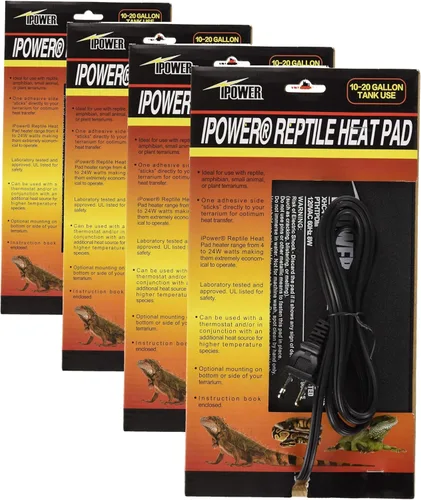 Vista 9 de iPower Almohadilla térmica para reptiles de 4 x 7 pulgadas, calentador de terrario para animales pequeños