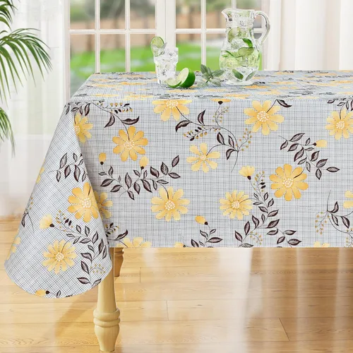 Vista 25 de misaya Mantel rectangular de vinilo impermeable, mantel lavable con reverso de franela, mantel de plástico para cena, picnic, interior y exterior