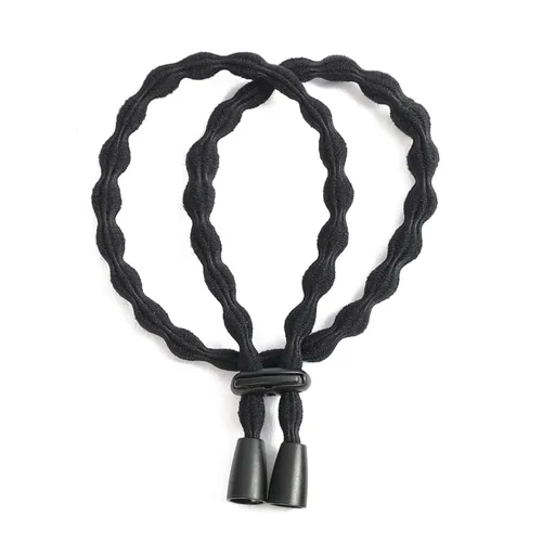 Vista 5 de Afro - Corbatas de cola de caballo con cordón ajustable para cabello corto rizado rizado moño lazos para la diadema Afro larga acolchada