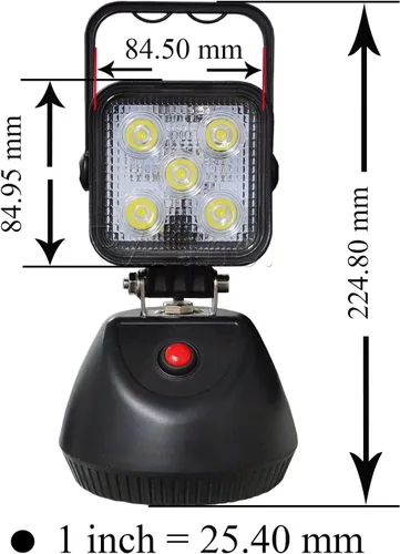 Vista 7 de PA 1 juego de LED súper brillante, versión LED, 4 funciones, magnética, recargable, portátil, linterna potente de mano para emergencias, apagones