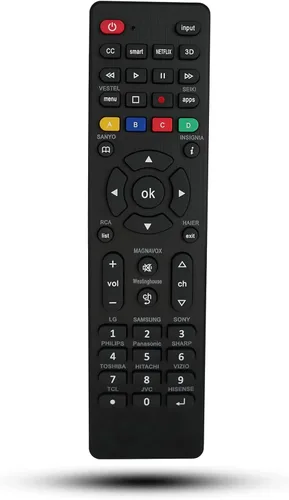 Control remoto universal de TV para televisores inteligentes Vizio TCL JVC Hisence RCA Haier Seiki Insignia Magnavox Westinghouse Smart TVs, solo