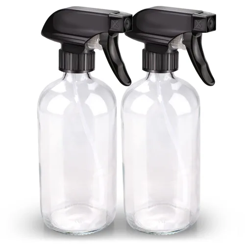 Vista 11 de Bontip Botella de spray de vidrio, juego de botellas de vidrio ámbar y accesorios recargables para plantas, limpiadores de ventanas, aromaterapia