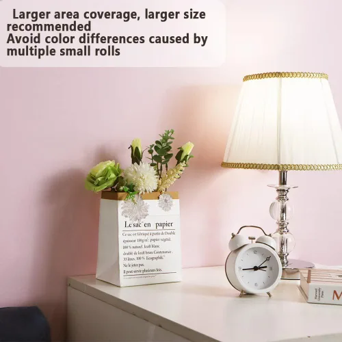 Vista 5 de HeloHo Papel tapiz verde liso, con textura mate, papel de pared moderno autoadhesivo extraíble, impermeable, papel de contacto para sala de estar