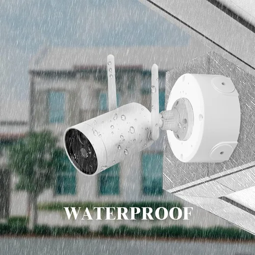 Vista 2 de OSALADI Caja de cámara de seguridad para montaje en el techo de la cámara de cúpula de montaje del cable de cable Caja de cableado de cable Conexión