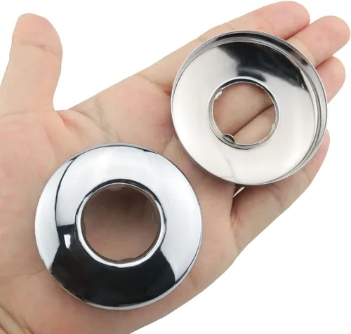 Vista 4 de Brida de brazo de ducha ITROLLE 2 piezas de 2 pulgadas de arco redondo cromado de acero inoxidable para cabezal de ducha para la mayoría