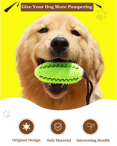 Vista 2 de Juguete dispensador de golosinas para perros, juguete de limpieza de dientes de perro, juguetes interactivos de persecución, juguete de rompecabezas