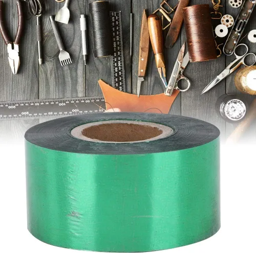 Vista 4 de Rollo de papel de estampado en caliente, tela de cuero, papel dorado anodizado para transferencia de calor, cajas de regalo, accesorios