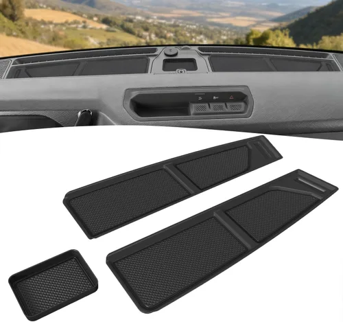 Vista 23 de auovo Bandeja Cubierta del Tablero Compatible con Accesorios Ford Bronco 2026 2025 2021 2022 2023 2024 Alfombrilla de Compartimentos del Tablero