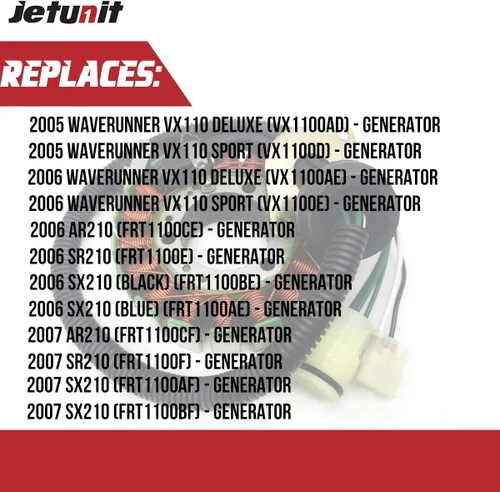 Vista 5 de Estator para Yamaha Jet-Ski 6D3-81410-01-00 (2005-2009) VX110 Sport /VX110 Deluxe (2005 2006 2007 2008 2009)