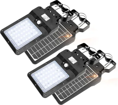 Vista 9 de Wagan EL8588 - Lámpara de calle solar integrada LED de 1000 lúmenes, sensor de movimiento, impermeable, resistente a la intemperie, del atardecer al