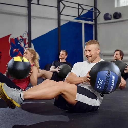 Vista 7 de RitFit Pelota medicinal, pelota de peso, pelota medicinal suave, pelota medicinal de pared, bola de pared suave, juego de bolas de pared, bolas