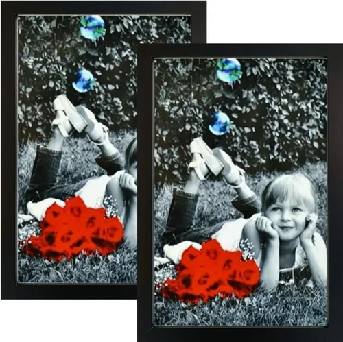 Tasse Verre Portarretratos de 8 x 12 pulgadas (paquete de 2) – Cubierta frontal de vidrio de alta definición – Muestra un marco de fotos de 8 x 12