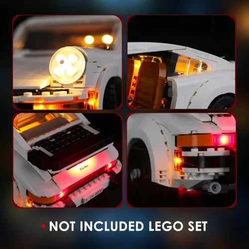 Vista 2 de BRIKSMAX Kit de iluminación LED para Porsche 911 – Compatible con el modelo de bloques de construcción Lego 10295 – No incluye el juego de Lego