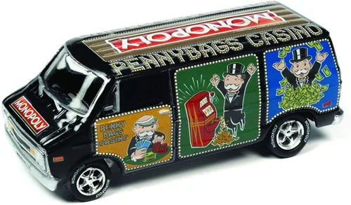 Vista 2 de Johnny Lightning JLPC008 Cultura Pop 1976 Dodge Van Monopoly