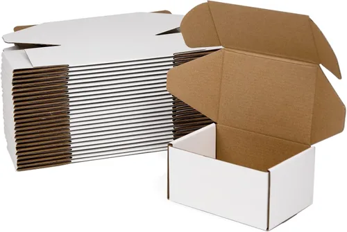 Vista 16 de Cajas de envío de 4 x 4 x 2 pulgadas, paquete de 25 cajas de cartón corrugado marrón para pequeñas empresas
