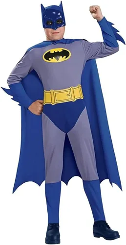 Disfraz Batman el valiente y El audaz Batman con máscara y capa, S, Multicolor