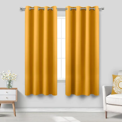 Vista 185 de KOUFALL Cortinas Doradas de Lujo Opacas para Sala de Estar, Elegantes Modernas Cortinas para Sala de 84 Pulgadas de Largo 2025