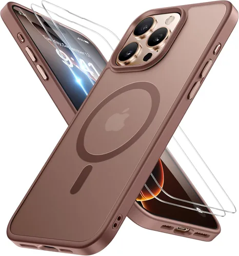 Vista 33 de Miracase - Funda magnética para teléfono 17 (compatible con MagSafe) con protector de pantalla de grado militar, funda mate translúcida antihuellas
