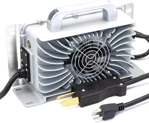 Vista 2 de Cargador de batería impermeable para carrito de golf de 36 V y 20 amperios, para carritos de golf EZGO Yamaha de 36 voltios con enchufe Crowfoot