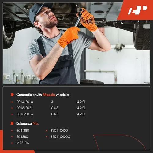 Vista 2 de A-Premium Cárter de aceite de motor con tapón de drenaje compatible con Mazda CX-5 CX5 2013-2016, 3 2014-2018, CX-3 CX3 2016-2021, 2.0L, reemplaza a
