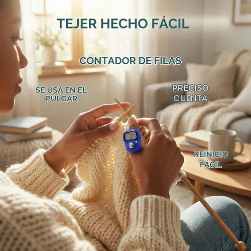 Vista 6 de Contador de Dedos Electrónico, Contador de Dedos LCD Electrónico de 5 Dígitos para Golf, Contador de Artículos, Vueltas y Tejido