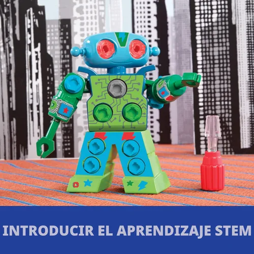 Vista 4 de Educational Insights Robot de diseño y taladro - Juguetes de construcción y herramientas para niños, conjuntos de construcción de juguetes