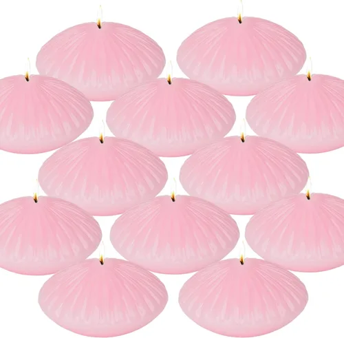 Vista 15 de Velas de colores flotantes de manzanilla, velas grandes perfumadas románticas de 2 pulgadas para jarrones cilíndricos, centros de mesa en bodas