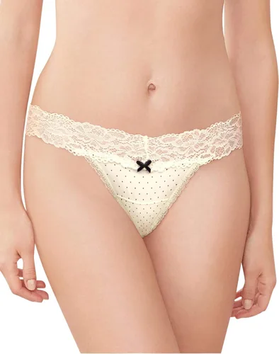 Vista 14 de Maidenform Panty Dream con tanga de encaje para mujer Mantequilla de Canela/Cacao Cálido/Negro