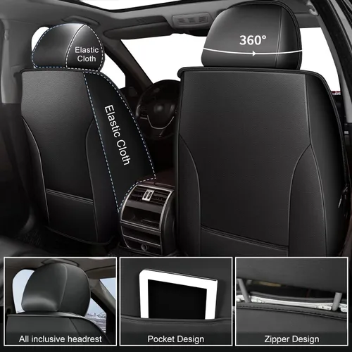 Vista 100 de Fundas de asiento para Toyota 4runner 2003-2025, fundas de asiento de automóvil de cuero impermeables, resistentes a los arañazos, fáciles