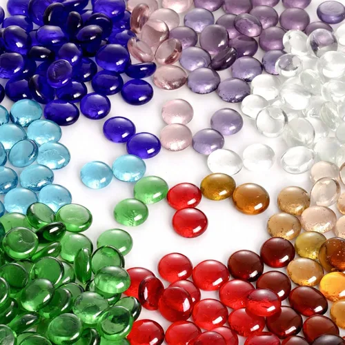 Vista 8 de FUTUREPLUSX Canicas de Vidrio Plano Negro de 5 Libras, Cuentas de Piedras Preciosas, Rocas de Acuario para Pecera, Piedras de Grava a Granel