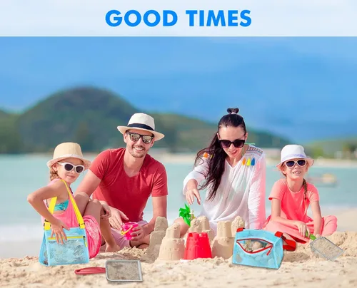 Vista 7 de Beach Shovel with Mesh Beach Bag-Sand Sifter Shell Collecting Tools for Kids, Shell Scooper for Beach Toddler Beach Toys for Picking Up Shark Tooth