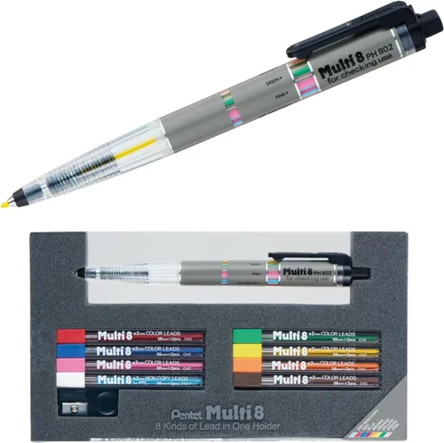 Portaminas y juego de minas Pentel Multi 8 (PH802ST)