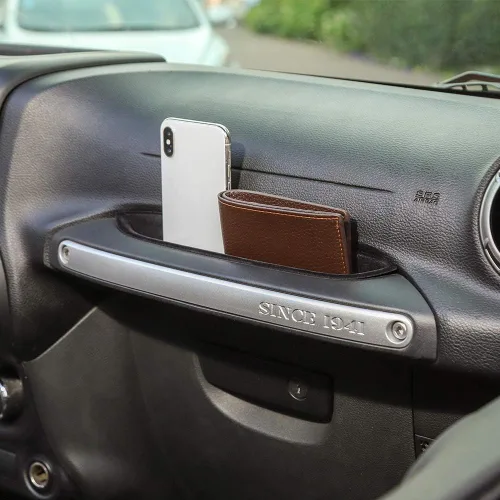 Vista 8 de Savadicar GrabTray - Bandeja organizadora de almacenamiento para pasajeros, caja de accesorios para Jeep Wrangler JK JKU 2011-2018 de 2/4 puertas