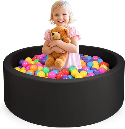 Fosa de pelotas de espuma, 35" x 12" Fosas de pelotas para niños pequeños, Piscina de pelotas redonda suave para bebés y niños pequeños, Regalo