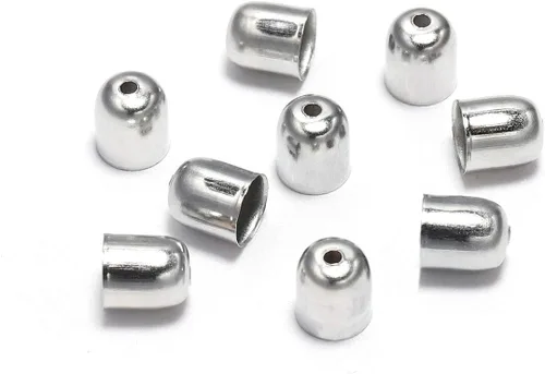 Vista 11 de Cordones de cuero con borlas, punta de extremo con hebilla, punta de extremo de fibra de gamuza de 0.31 a 0.47 pulgadas, tapas de cuentas de metal