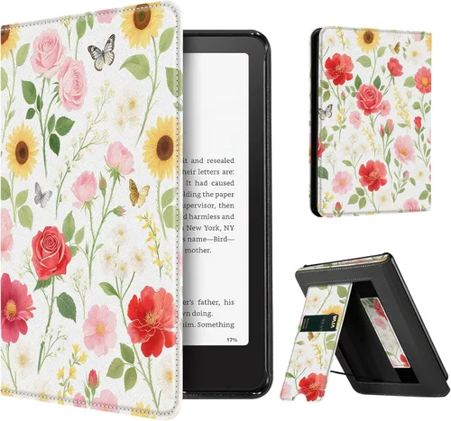 Vista 67 de CoBak Funda inteligente para Kindle Paperwhite de 6.8" de 11ª generación 2021 con función de encendido automático, ligera, delgada, de piel **Salvia