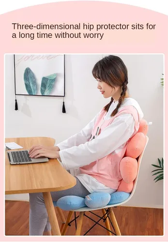 Vista 5 de ANYEI Cojín de suelo con forma de flor para oficina, para tatami, automóvil y sentarse (verde, 15.75 pulgadas).