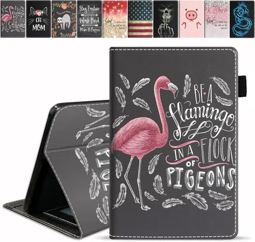 Vista 22 de Funda para tablet Kindle Fire HD 8/Fire HD 8 Plus (12ª/10ª generación, versión 2022/2020), funda delgada de piel sintética con ranura para tarjeta