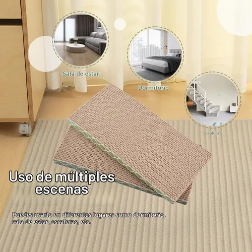 Vista 6 de Cat Scratcher Cardboard Scratching Pads Scratch with Catnip 2PCS Reversible Corrugated Cardboard