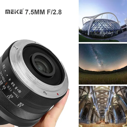 Vista 4 de Meike MK-0.295 in f2.8 Ultra Wide Circular APS-C Lente Ojo de Pez de Enfoque Manual para Sony E Mount Cámara sin espejo