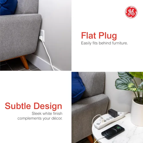 Vista 12 de GE Protector SurGE de 6 tomas, cable de extensión de 15 pies