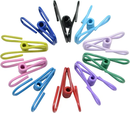 30 piezas de clips para bolsas de 2 pulgadas, 10 colores aleatorios diferentes, revestimiento de PVC, alta elasticidad y resistencia, pinzas para