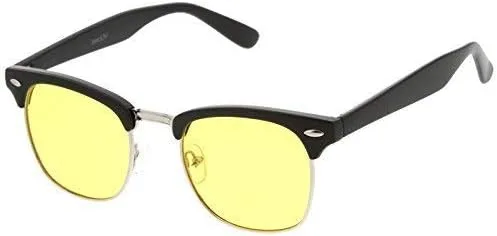 Vista 3 de zeroUV Lentes polarizadas clásicas de medio marco con montura de cuerno de 1.969 in