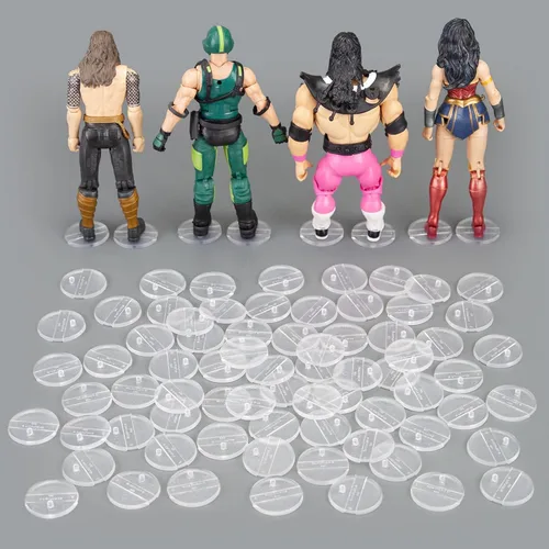 Vista 8 de SIXPOINTS Soporte para figura de acción de 6 pulgadas, base de plástico negro, soporte de soporte de modelo compatible con figuras de juguete 1/12