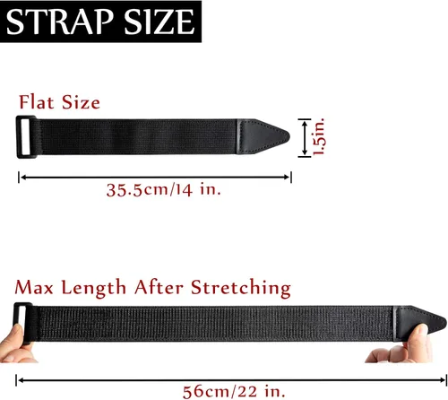 Vista 2 de 6 correas ajustables para pantalones de bicicleta, correa de seguridad para el tobillo de ciclismo, multiusos, cinturón elástico de fijación mágica