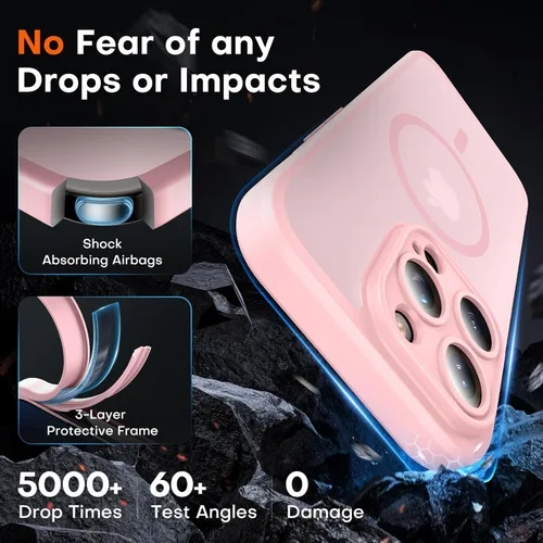 Vista 1077 de TOCOL Funda para iPhone 11, compatible con Magsafe, protección completa de cámara, imanes integrados, protección contra caídas, funda translúcida