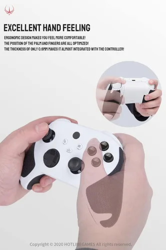 Vista 5 de HOTLINEGAMES Agarre de control 2.0 Plus para Xbox Series XS, cinta XSX XSS, antideslizante, absorbente del sudor, fácil de aplicar