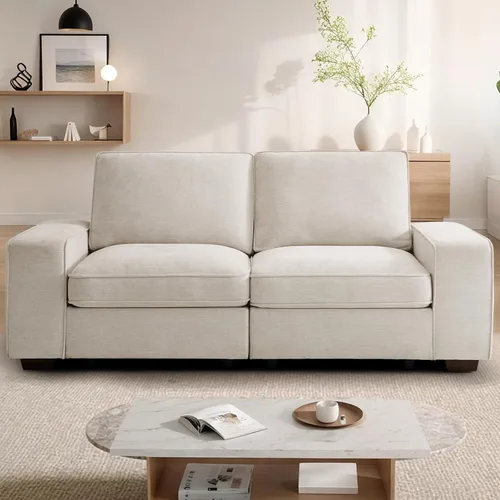 Vista 37 de TEKAMON Sofá modular de 100 pulgadas con almacenamiento de asientos, sofá en forma de U con otomanas móviles, sofá de tela de felpilla para sala